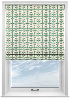 Orla Kiely Solid Stem, Duckegg - Twist&Fit Roman Blind